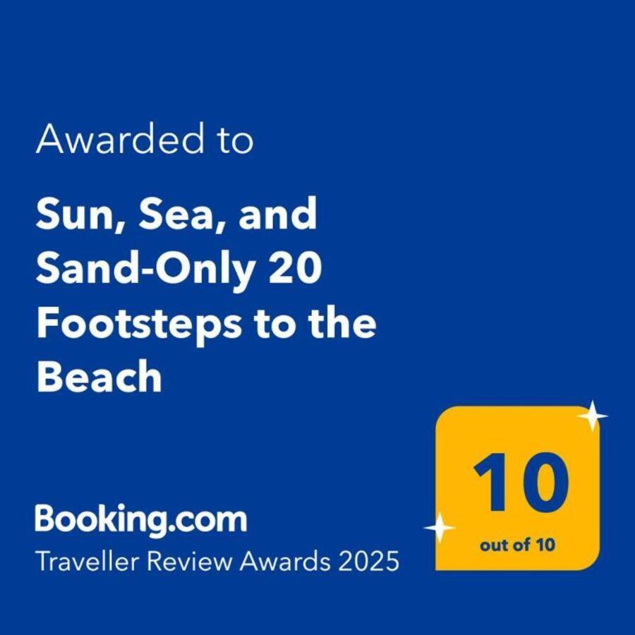 Sun, Sea, And Sand-Only 20 Footsteps To The Beach Corinth Luaran gambar